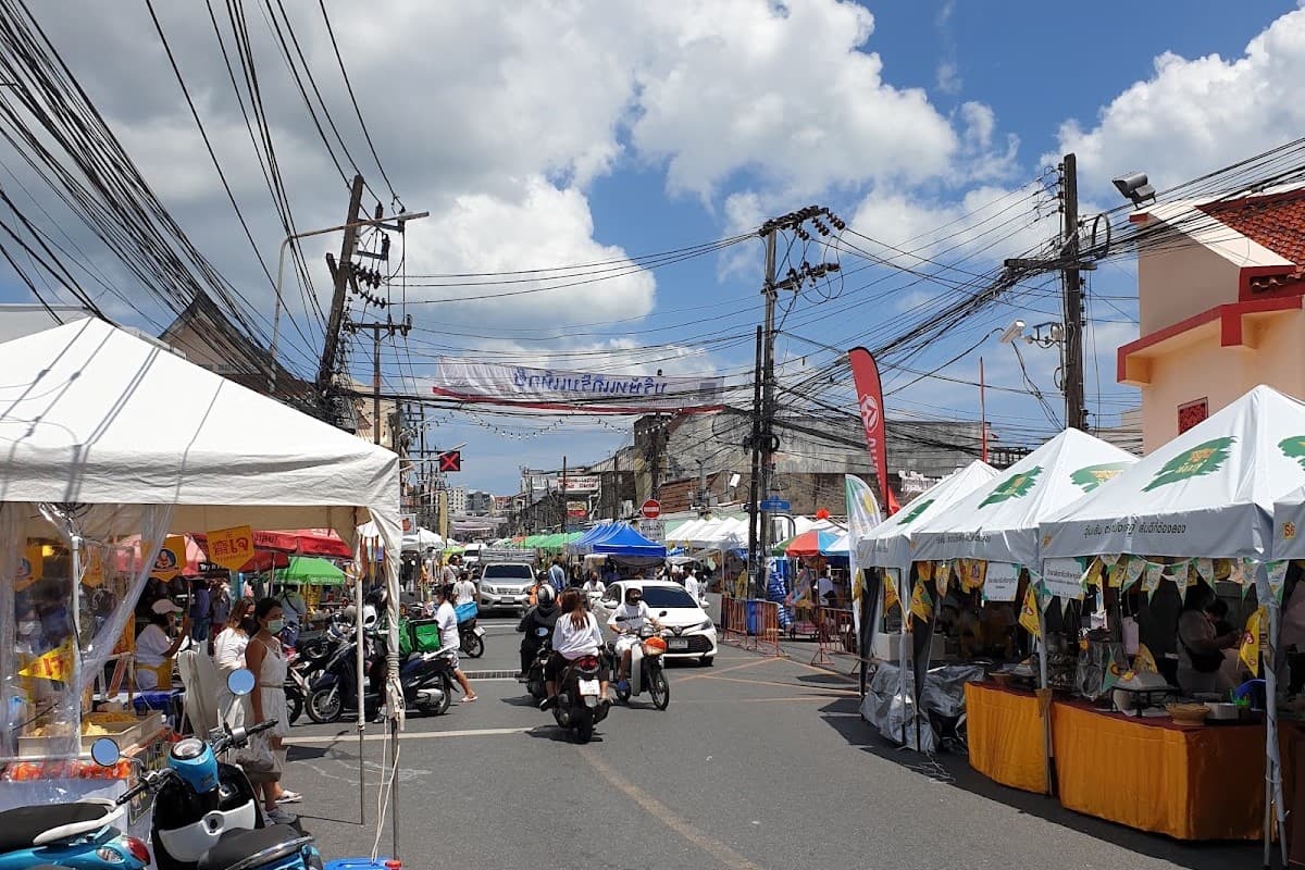 Street food stalls during the Vegetarian Festival
